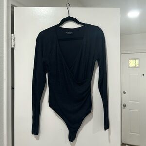 Abercrombie black long sleeve bodysuit - size L